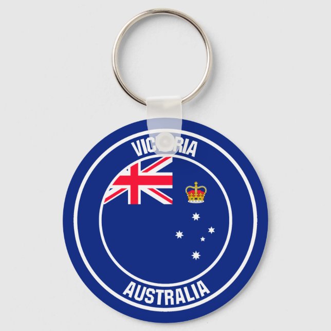 Victoria Round Emblem Keychain (Front)
