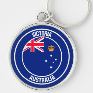 Victoria Round Emblem Keychain