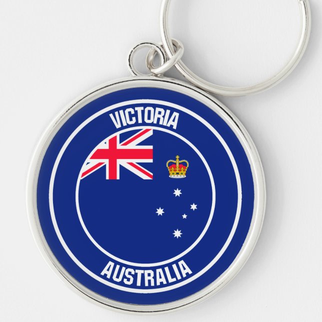 Victoria Round Emblem Keychain (Front)