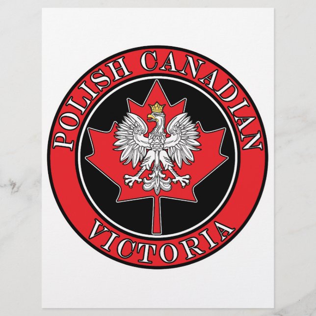 Victoria Round Polish Canadian Leaf Flyer (Front)