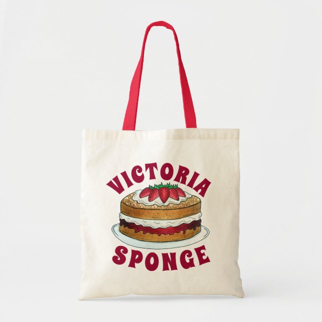 Victoria Sponge Cake British Food Baking Bakery Tote Bag (Front)