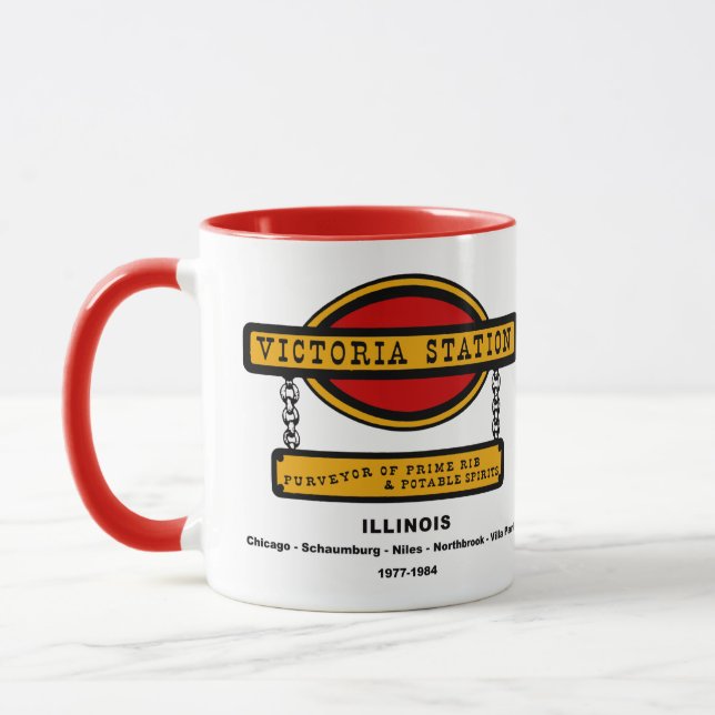 Victoria Station Restaurants of Illinois 1977-1984 Mug (Left)