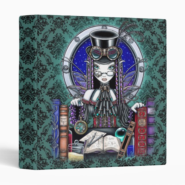 "Victoria" Steam Punk Faerie Art Avery Binder (Front/Spine)
