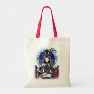 "Victoria" Steam Punk Faerie Art Canvas Tote Bag