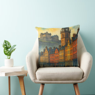 Victoria Street Edinburgh – Scotland Old Town Throw Pillow