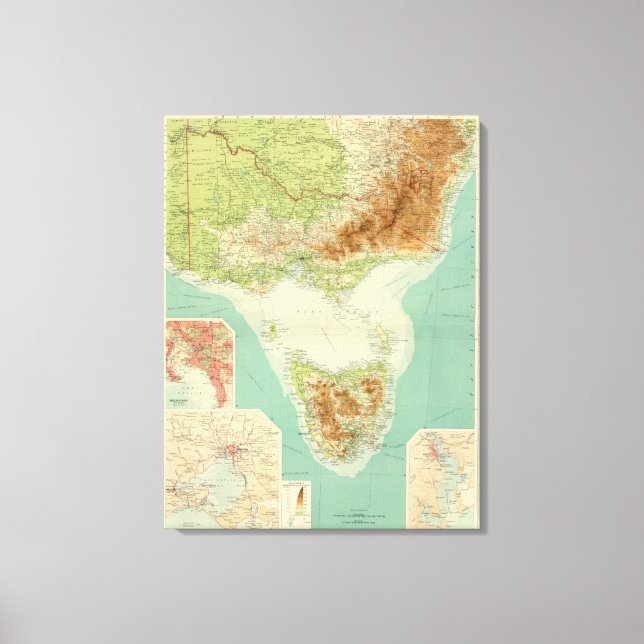 Victoria & Tasmania Canvas Print (Front)