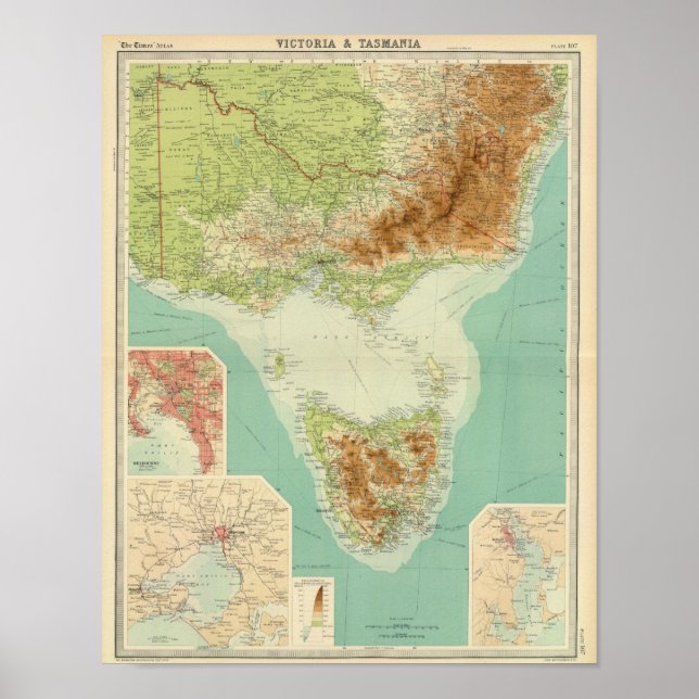 Victoria & Tasmania Poster (Front)