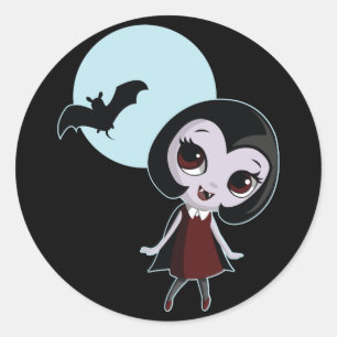 Victoria the Vampire Classic Round Sticker