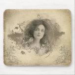 Victorian Actress Miss Doro Mousepad<br><div class="desc">Lovely portrait of young actress in grunge style mousepad.</div>