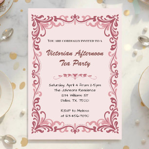 Victorian Afternoon Tea Party Invitation