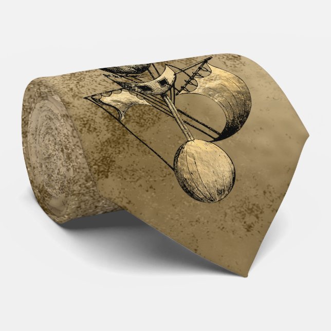 Victorian Aged Steampunk Vintage Industrial Tie (Rolled)