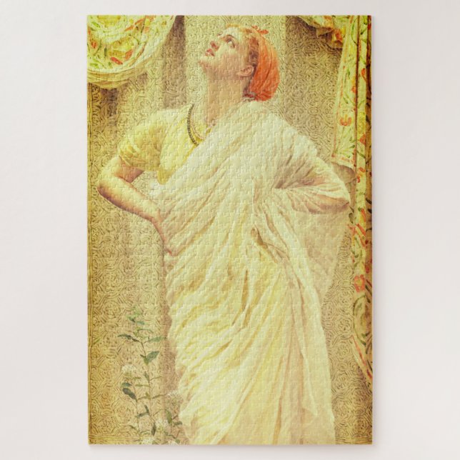 Victorian Albert moore canaries renaissance woman Jigsaw Puzzle (Vertical)