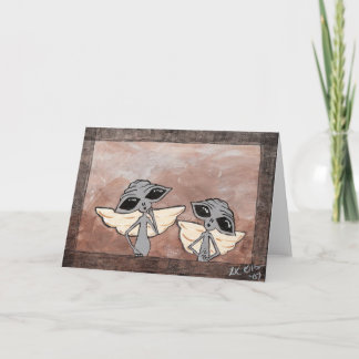 Victorian Aliens Greeting Cards