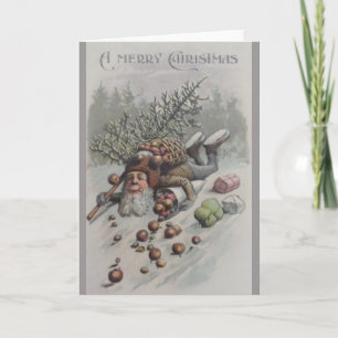 Victorian Alpine Elf Christmas Greeting Card
