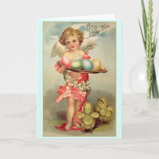 Victorian Angel Easter Greeting Card (Front)