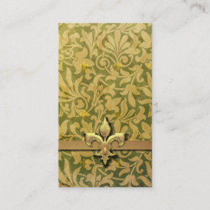 Victorian Arabesque, NOBLESSE - Gold & Green Business Card
