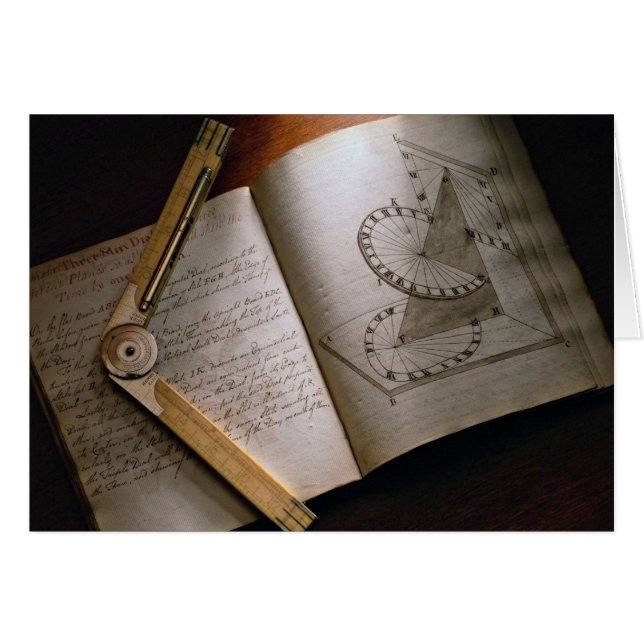 Victorian architect's calculus manual and ruler (Front Horizontal)