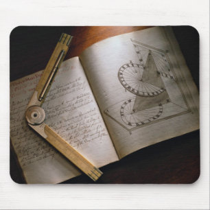 Victorian architect's calculus manual and ruler mouse pad