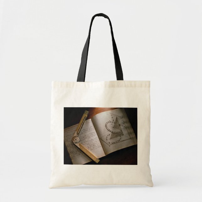 Victorian architect's calculus manual and ruler tote bag (Front)