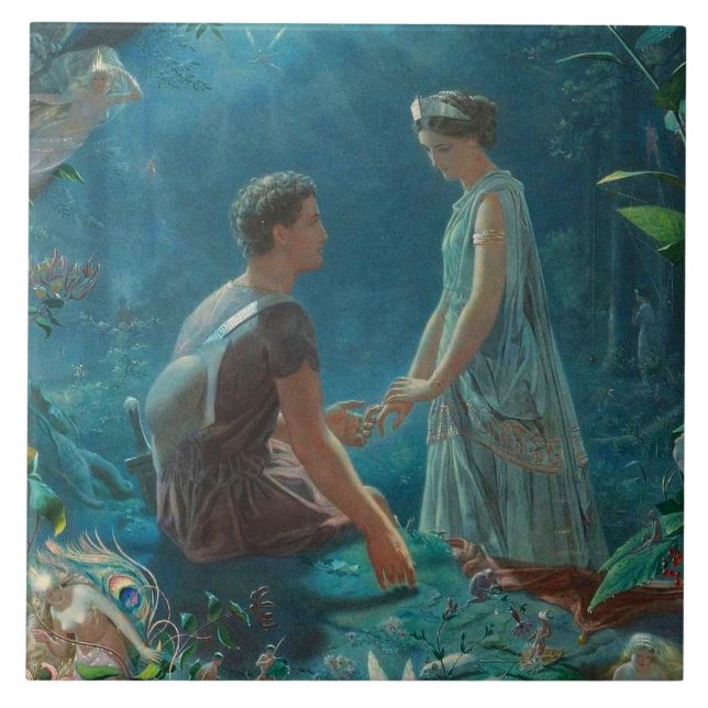 Victorian art Ceramic Tile (Front)