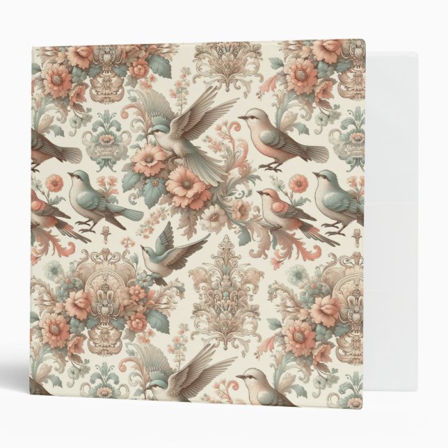 Victorian Aviary: A Pastel Garden Binder (Front/Inside)