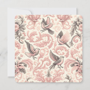 Victorian Aviary: A Pink Pastel Garden Invitation