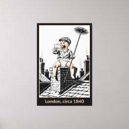 Victorian Baby Chimney Sweep. Funny Baby Canvas Print