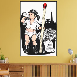 Victorian Baby Girl Print - Funny Matchstick Theme