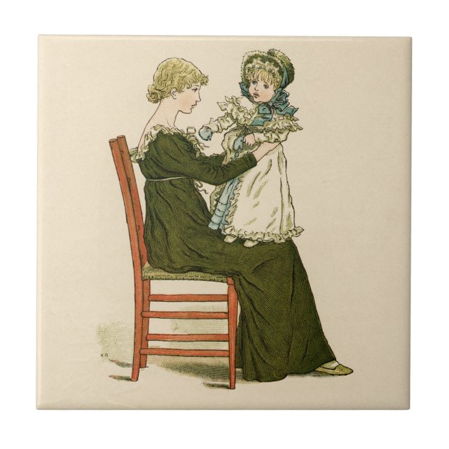 Victorian Baby Greenaway Mother Tile (Front)