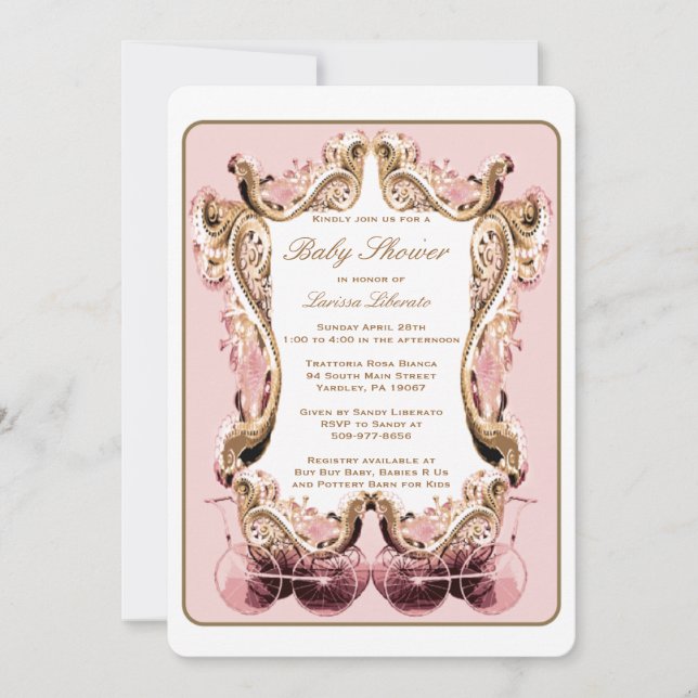 Victorian Baby Shower Invitation (Front)