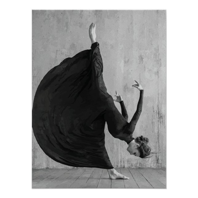 Victorian Ballet Dancer in Motion Poster (Front)