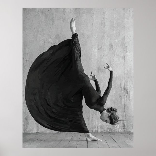Victorian Ballet Dancer in Motion Poster (Front)