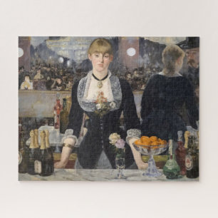 Victorian Barmaid Girl at Folies Bergere, France Jigsaw Puzzle