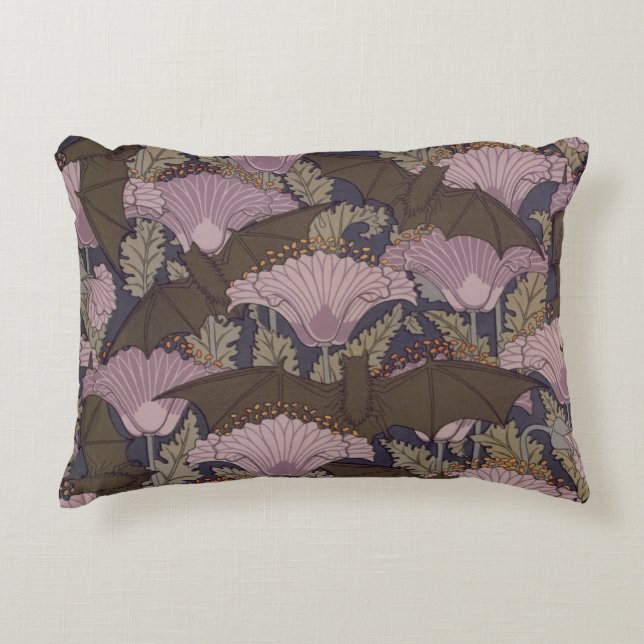 Victorian Bat  Accent Pillow (Front)