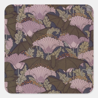 Victorian Bat  Square Sticker