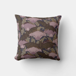 Victorian Bat  Throw Pillow
