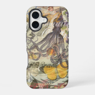 Victorian Bathing Beauty Kraken Vintage Surrealism iPhone 16 Case