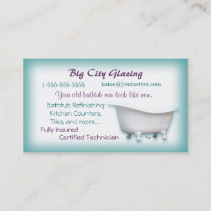 Victorian Bathtub Business card- customize Business Card