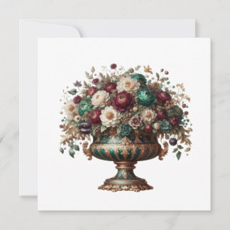 Victorian Bavaria Floral Vase Invitation