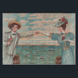 Victorian Beach Love Dressy Ocean Wedding Couple Cutting Board<br><div class="desc">Love at the Beach! This vintage image is based on an antique postcard with a man and and a woman reaching out their arms to touch hands</div>