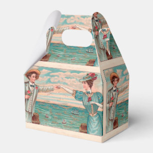 Victorian Beach Love Dressy Ocean Wedding Couple Favor Box