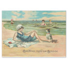 Victorian Beach Swim Girl Ocean Summer Vacation