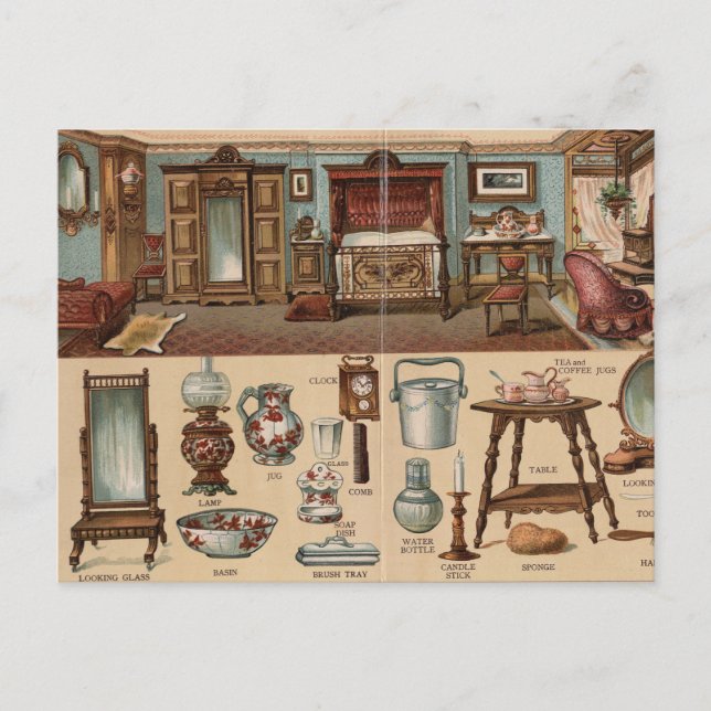 Victorian Bedroom Postcard (Front)