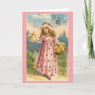 Victorian Best Wishes Greeting Card