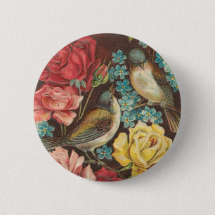 Victorian Bird Button