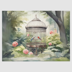 Victorian Bird Cage Decoupage Tissue Paper