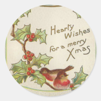 Victorian Bird Christmas Stickers