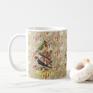 Victorian Bird Floral Mug