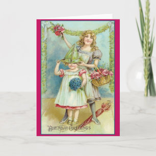 Victorian Birthday Greeting Card