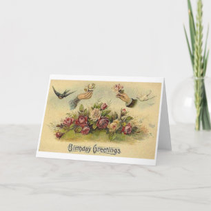 Victorian Birthday Greeting Card